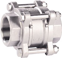 Stainless steel CF8M spring check valve 384 3 piece body NPT 2''