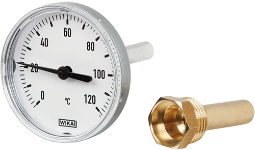 Wika Bimetallic thermometer, for heating technology A43, 14138788