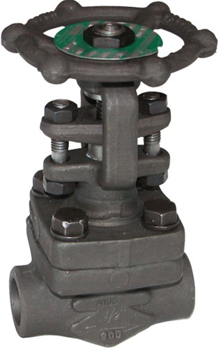 Carbon steel A105N globe valve 402 TRIM 8 600 lbs SW 1''