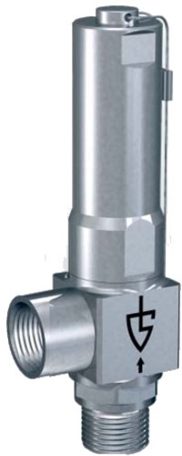 Goetze Armaturen Edelstahl Sicherheitsventil, 420-tbGFO-8-m/f-810-*-**-Ebora