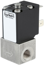 Burkert Type 2871, Art. 236264 Direct acting standard solenoid control valve 2/2 - A - normally closed - inlet port 1 (P/NC)
