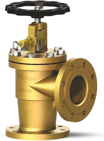 Klepafsluiters Brons - haaks - SOS - pneumatisch, hydraulisch handbediend Type 705GC