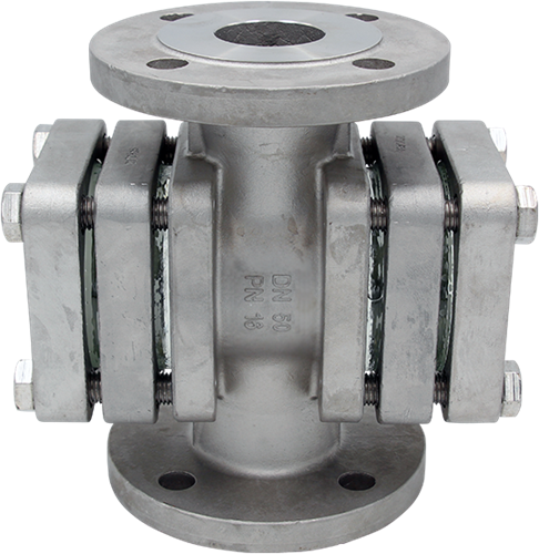 Durchfluss-Schauglas mit Doppelverglasung - Typ 550-D