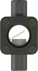 Inline sight glass type 550 S-K with welding ends and indicator flap