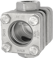 Durchfluss-Schauglas Typ 551V mit Innengewinde für Vakuum