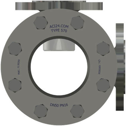 Angled Sight Glass Type 570 - PN 16 to PN 40