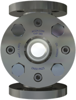 585 Inline-kijkglas met dubbel glas PN16