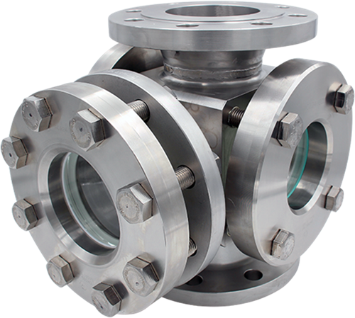 591 2-weg doorstroom kijkglas met drie zicht poorten