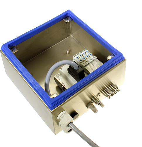 Pneumapole-K 4-fach MP, Pneumatikschrank mit 4 Ventilpositionen und Multipin-Anschluss