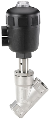 Burkert Pneumatisch bediend 2/2-weg ventiel met schuine zitting CLASSIC- Type 2000-2