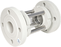 620K Buis kijkglas met kunststof flenzen PVC PP of PVDF