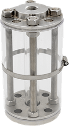 Tubular sightglass with female threat with impact protection, 11-622-12-2-4-1-000 Ebora