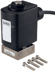 Burkert Type 6027, Art. 365816 Direct werkende plunjerklep 2/2 - A - normaal gesloten - inlaatpoort 1 (P/NC)