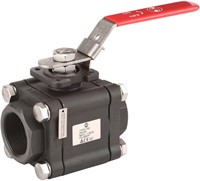 Carbon steel ball valve 702R 3 piece body NPT 1''