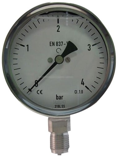 MANOMETER 7021 100MM 0-16, 283016 Ebora