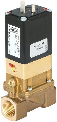 Burkert Type 5282, Art. 92704814 Servo assisted diaphragm solenoid valve 2/2 - A - normally closed - inlet port 1 (P/NC) 