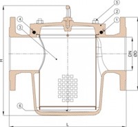 MUD BOX Brons (BASKET STRAINER) - RECHT TYPE-2