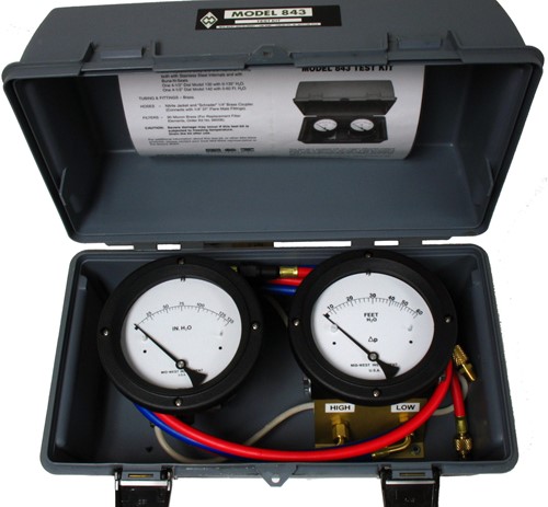 Mid-West Instrument Precision Flow Test Kit 843 (2 pressure gauge Test Kit)
