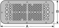 MurrPlastik Aluminium/NBR cable entry plate with 56 cable entries for Rittal gland plate 4, 87663097 cablequick ® KDP 149/56, Alu-2