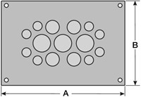 MurrPlastik RVS/EPDM kabeldoorvoerplaat met 15 kabeldoorvoeren 155 x 105 mm, 87663964 cablequick ® KDP 105/15, V4A FDA-3