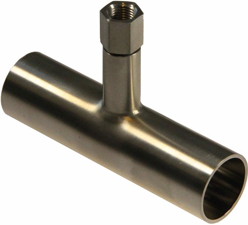 Sale Hengesbach T-piece with welded-in protect sleeve T-06402XXX(390068), T-06402XXX(390068) 33.7