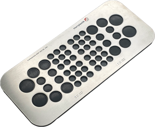 MurrPlastik RVS/NBR cable entry plate with 56 cable entries for Rittal cable gland plate 4, 87663086 cablequick ® KDP 149/56, V4A
