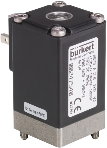 Burkert Type 2873, Art. 234308 Direct acting standard solenoid control valve2/2 - A - normally closed - inlet port 1 (P/NC)