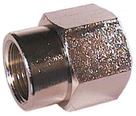 Hexagon bushing G1/4-3/8 female-female brass nickel-plated