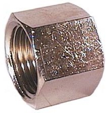 Cap G1/8, Hexagon brass-nickel plated brass nickel-plated
