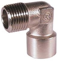 Knie 1/2-1/2 bi/bu, Messing vernikkeld, A221212 Ebora