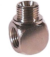 L-distributor unionG1/4 brass-nickel plated