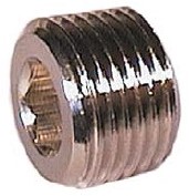 plug G1/8, brass-nickel plated