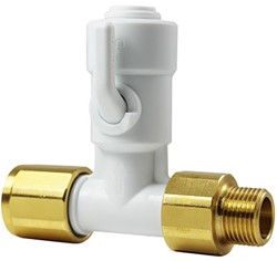 John Guest 3/8 X 3/8 X 3/8 Angle Stop Adapter Valve, ASV7