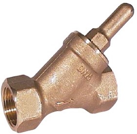 Rückschlagventil 11/2, PN16, Messing/EPDM, Schrägsitz