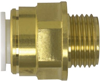 John Guest 15Mm X 1/2"" Bspt Brass Male Coupler, MW011504N