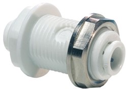 John Guest 1/4"" - 1/4"" Bulkhead Connector, PP1208W