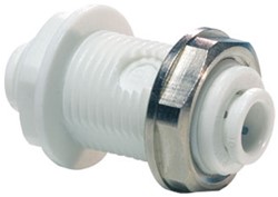 John Guest 1/4 -1/4 Bulkhead Union White, CI1208W