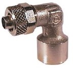 Elbow D06-G1/8 pneumatic fittings, brass nickel-plated
