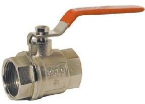 Ball valve 1 , PN10, with ventilation Brass / PTFE, full bore
