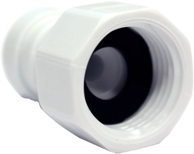 John Guest 1/4 X 1/2 Bsp Flat Seal Female Connector, CI450814FW