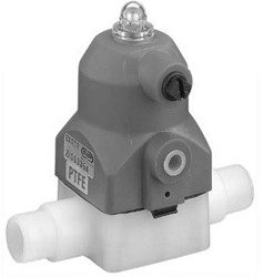 FIP CM DIAPH ISO SPIGOT D20 PVDF PTFE PNEUM. ACTUATED NORMALLY CLOSED, CMDFNC020P