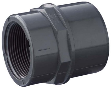 FIP D. ADAPT SOCK/THR 63X50X11/2 PVCU, DIFV063050112