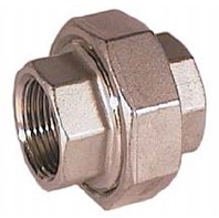 Kupplungsstück 1/2 (DIN2999) innen/ innen, Edelstahl 1.4408 (flachdichtend mit PTFE-Ring)