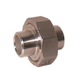 Verschraubung, Schweißenden, DN8, Edelstahl 1.4408 (flachdichtend mit PTFE-Ring)