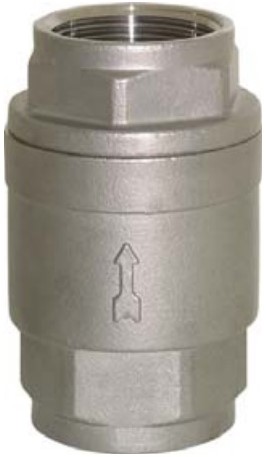 Straight type check valve 3 ', PN63 Stainless steel / FKM