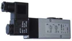 3/2-5/2-Wege Magnetventil, Namur, 24V DC, 1/4-DN6, 2-8bar, mit Handnotbetätigung, Alu/NBR