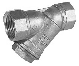 Strainer 2 PN20, brass-plated = 0.3 mm mesh width