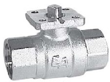 4 ball valve, PN16, brass / PTFE FKM Female, full bore