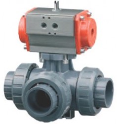 FIP PVC 3-weg kogelkraan TKDIV FPM T-boring lijmmof d16, TKDIVSA016F1