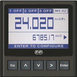 FIP FLS Dual Parameter Analog Monitor and Transmitter, input: 2 x 4..20 mA of 1 x 4..20 mA and frequentie, Housing: IP65 (front), Incl. panelmounting, Powersupply: 12 - 24 VDC